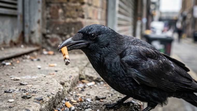 Švedski startap istrenirao vrane da čiste grad od opušaka